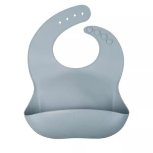 Baberos Silicona ajustables Celeste