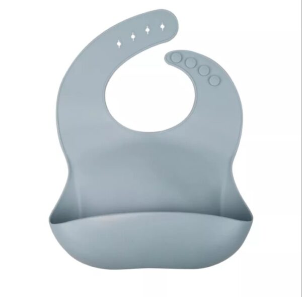 Baberos Silicona ajustables Celeste
