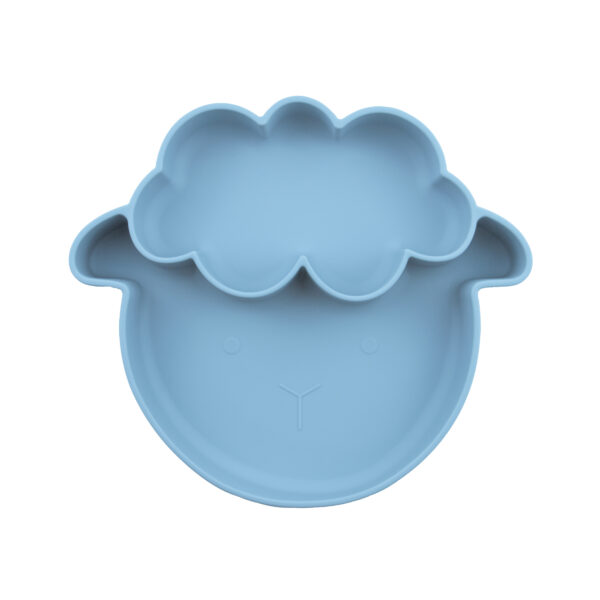 Plato Silicona con ventosa Oveja Celeste