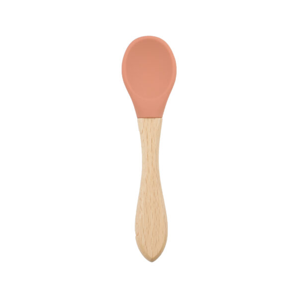 Cuchara Silicona mango bambu Ladrillo