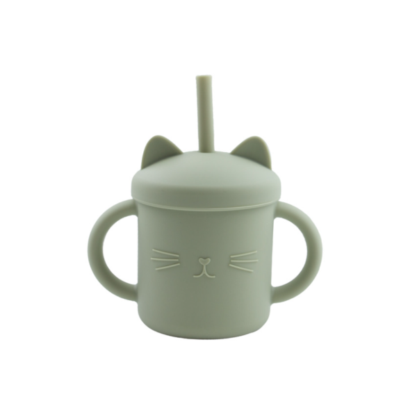 Vaso Gatito Verde