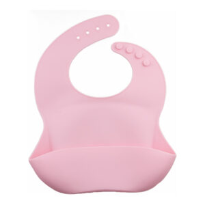 Babero Silicona Ajustable Rosa