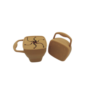 Taza Cerealera plegable con tapa Marron