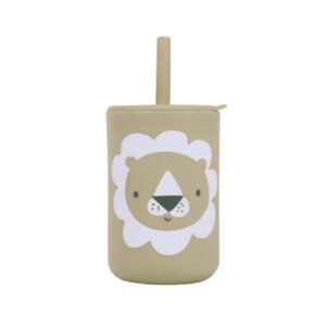 Vaso Silicona con estampa Beige