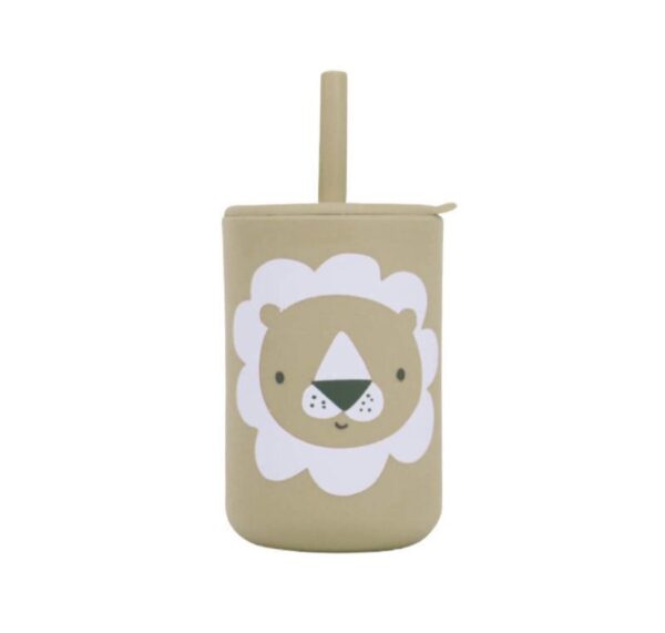 Vaso Silicona con estampa Beige