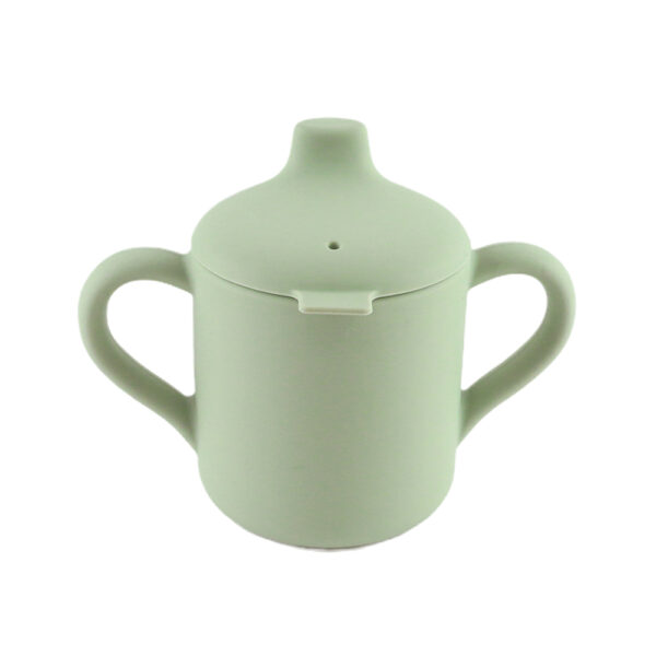 Vaso Silicona boquilla y asas Verde