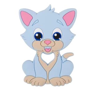 Mordillo Silicona Gatito Celeste