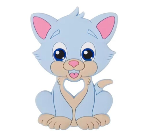 Mordillo Silicona Gatito Celeste