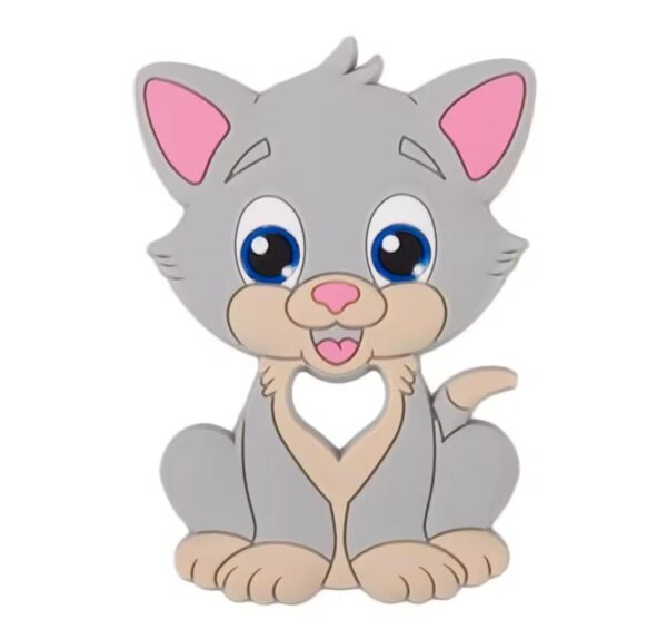 Mordillo Silicona Gatito Gris
