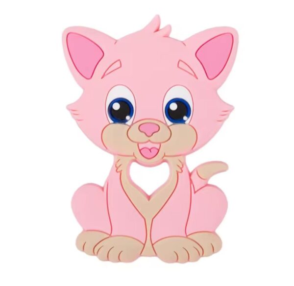 Mordillo Silicona Gatito Rosa