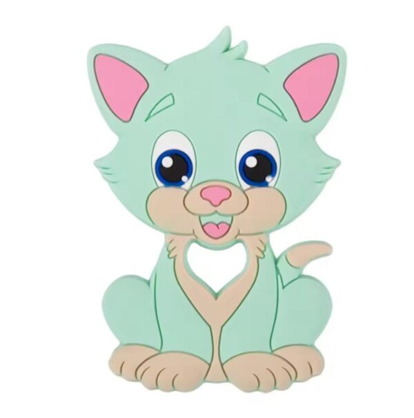 Mordillo Silicona Gatito Aqua