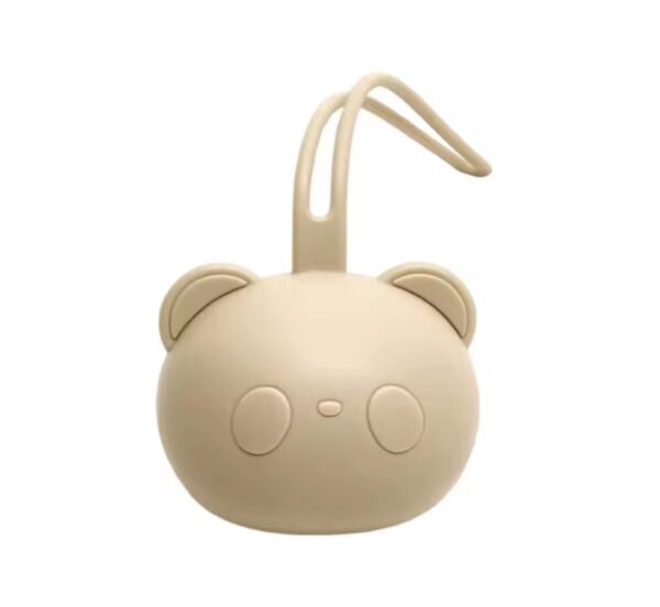 Guarda Chupete Silicona Panda Beige