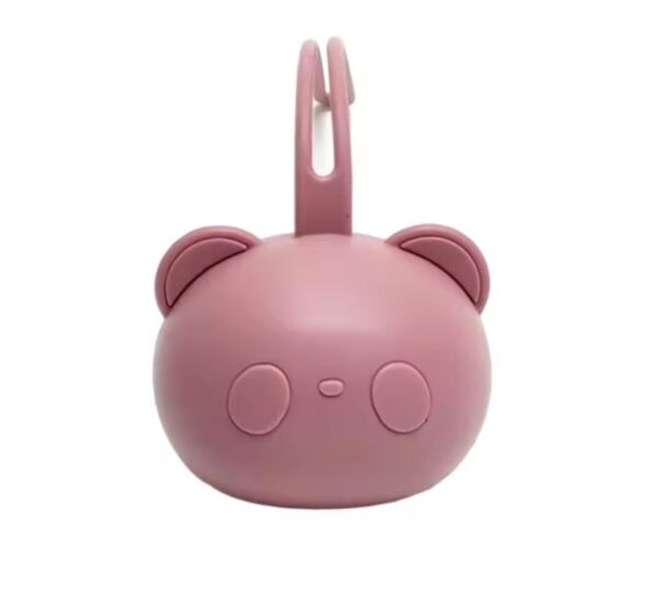 Guarda Chupete Silicona Panda Rosa Viejo