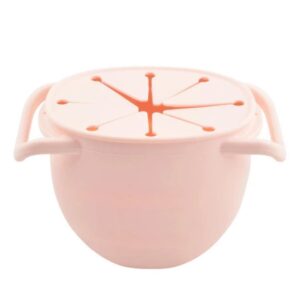 Taza Cerealera plegable Rosa Claro con correa