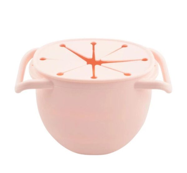 Taza Cerealera plegable Rosa Claro con correa