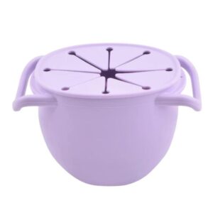 Taza Cerealera plegable Lila con correa