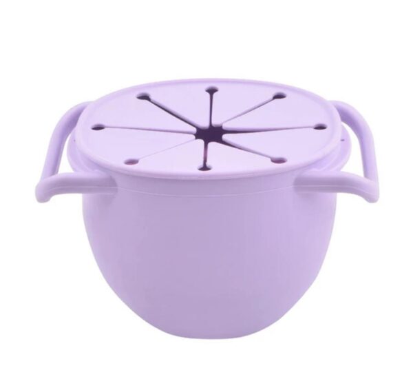 Taza Cerealera plegable Lila con correa