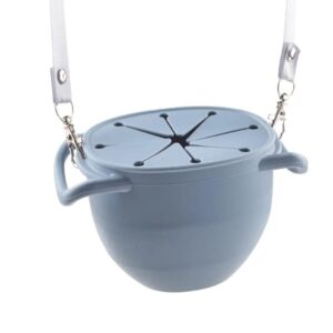 Taza Cerealera plegable Celeste con correa