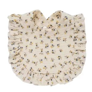 Babero Gasa Algodon 100 % Cotton Volados Flores