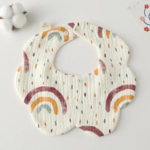 Babero Gasa Algodon 100 % Cotton Ondulado Arco Iris